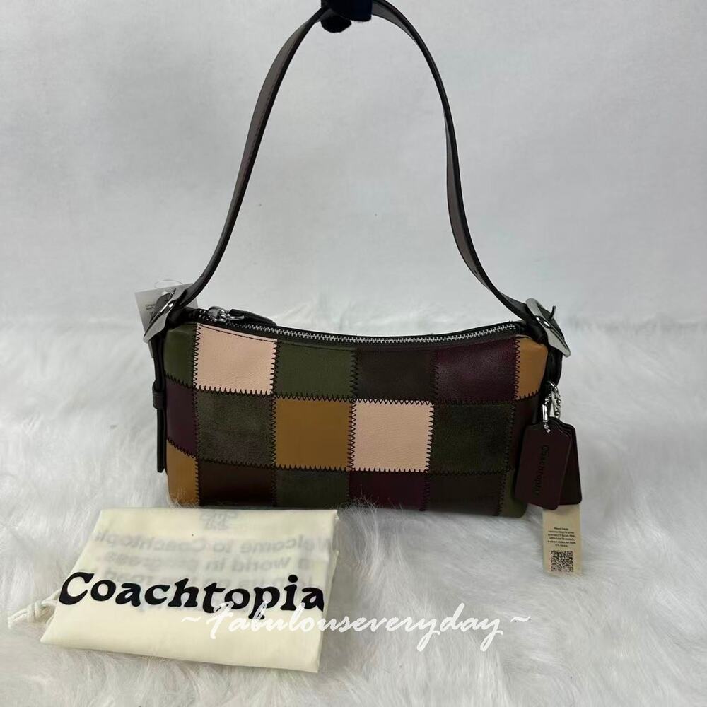 Coach Coachtopia Alter/Ego Small Slouchy Shoulder Bag In Maple/Olive CFG00 NWT